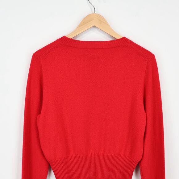 J.Crew Cashmere Shrunken Crewneck Sweater Red Size Medium NWOT - Picture 6 of 7